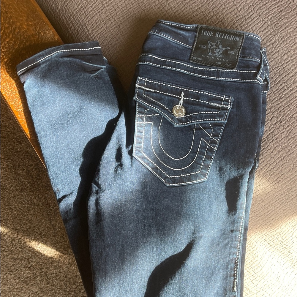 True Religion Women's Dark Blue Skinny Jeans